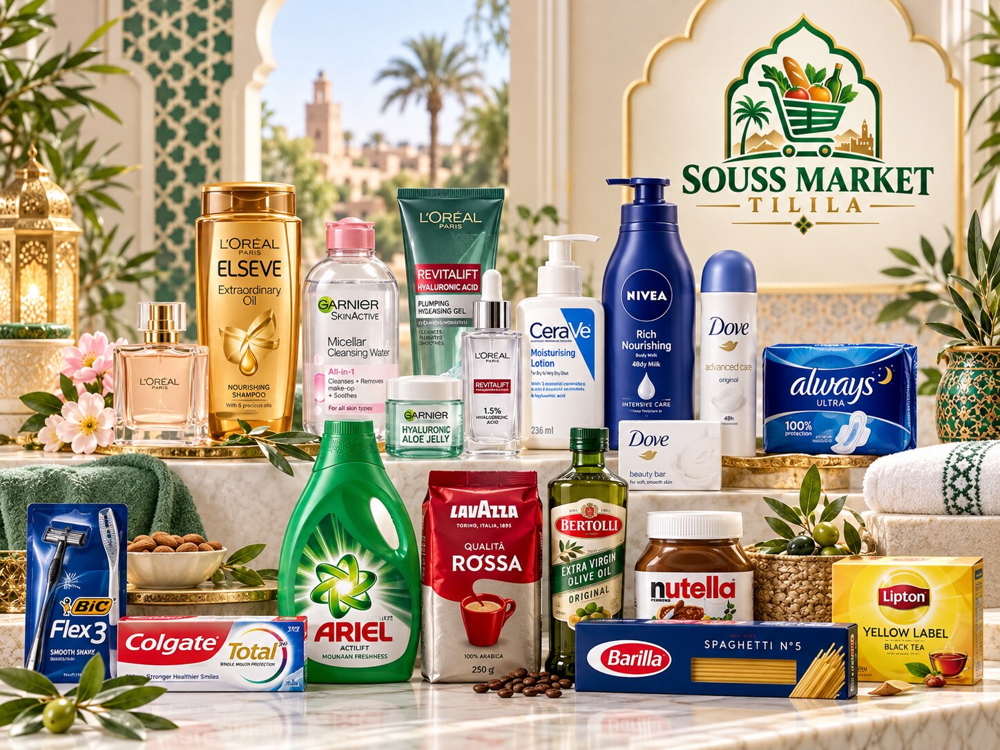 Premium selection of cosmetics, personal care and international brands
