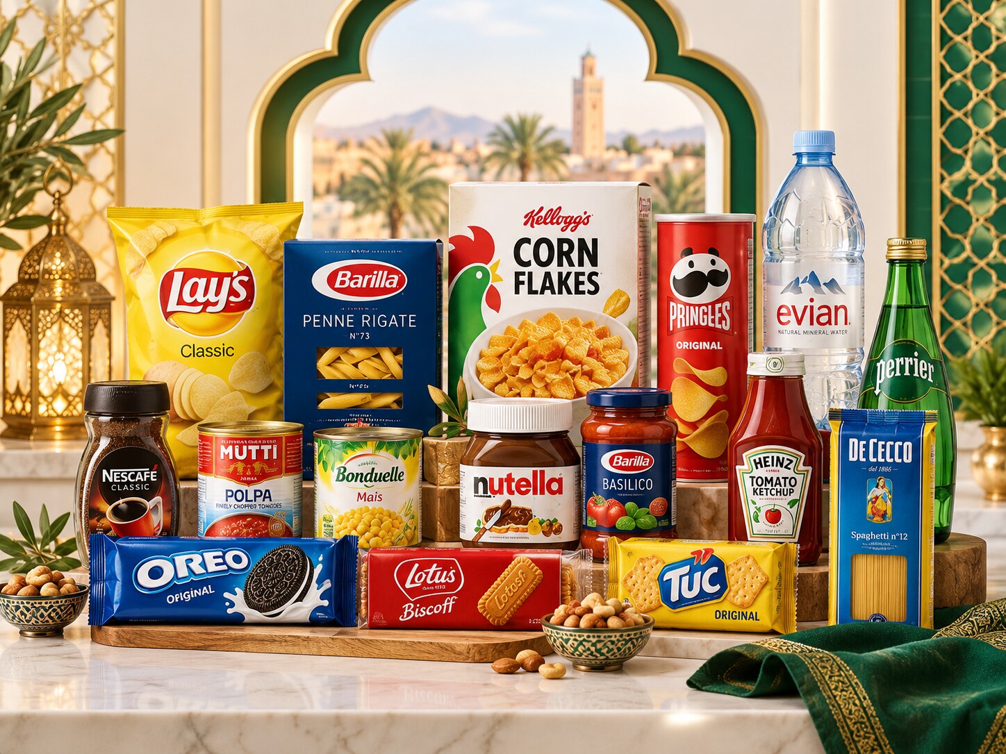 Imported supermarket groceries and international packaged brands