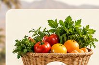 Basket of local products